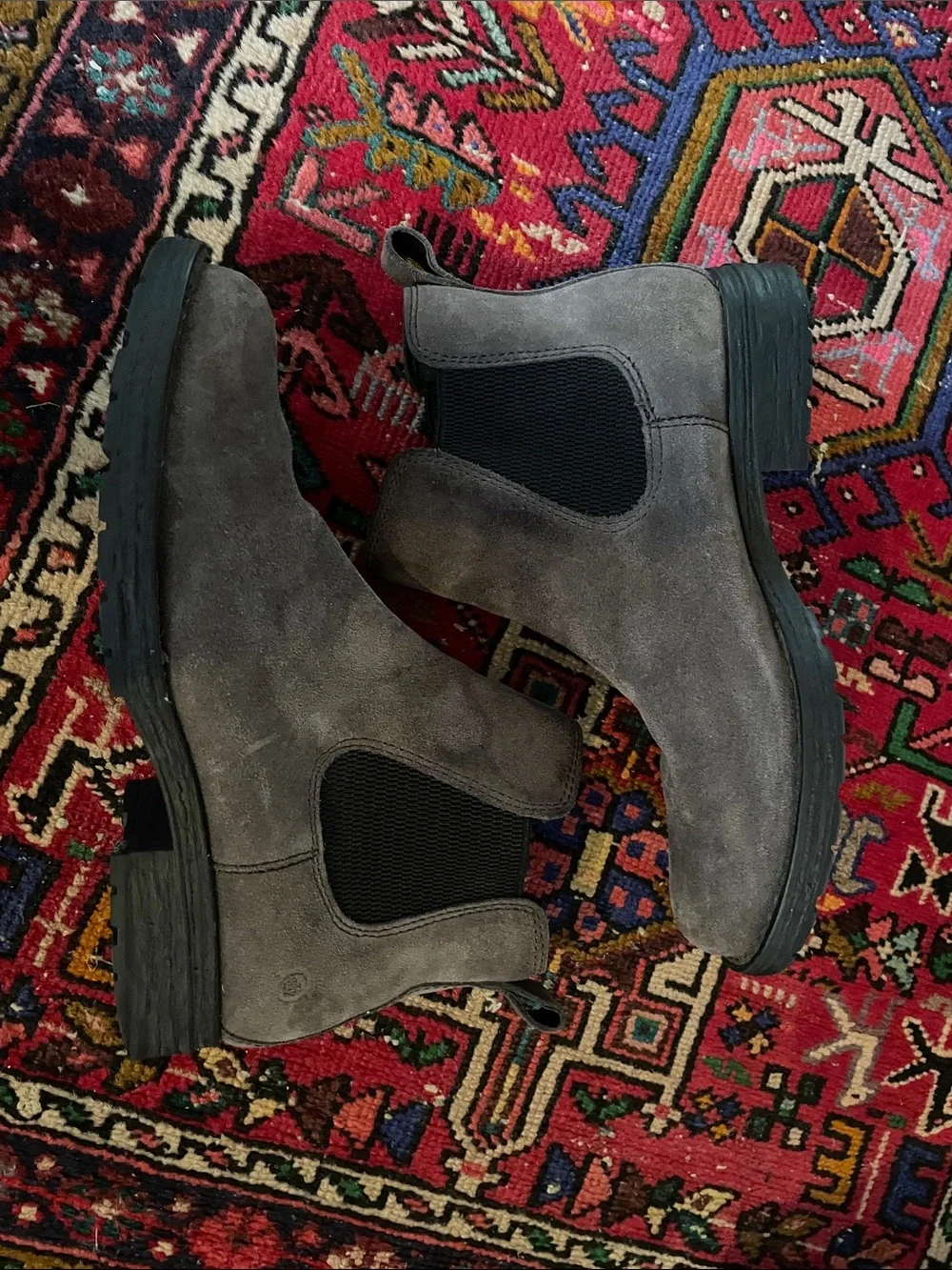 Born Women's Gray Suede Cove Chelsea Ankle Boots